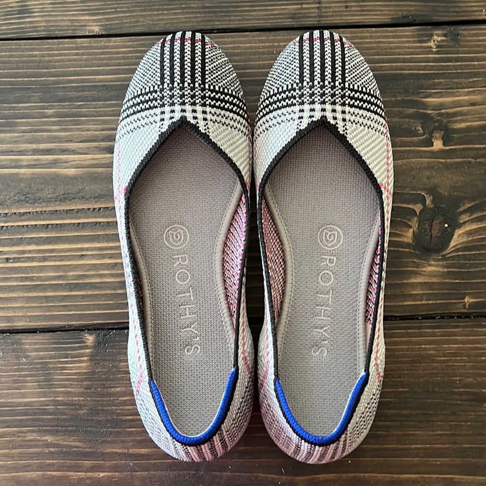 Rothy’s Grey Glen Plaid size 7